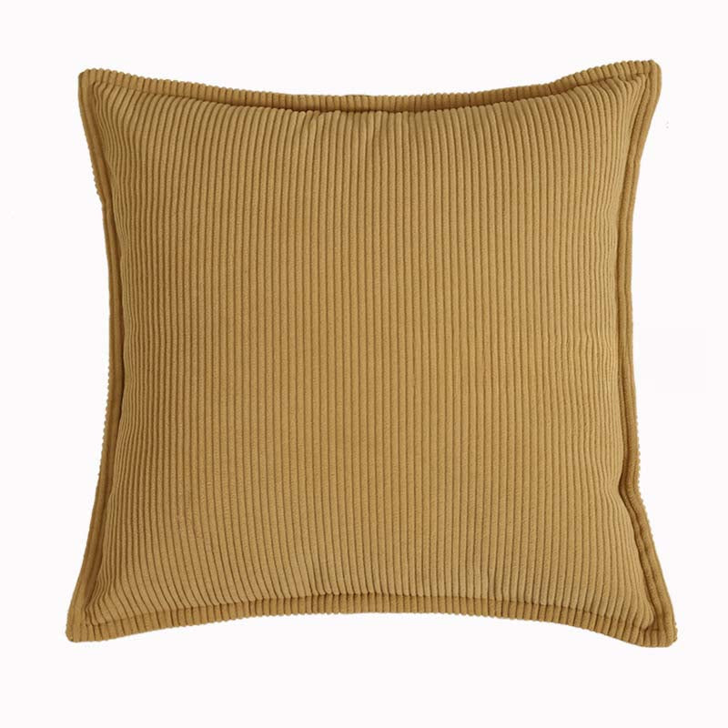 Velora — Ribbed Corduroy Throw Pillow with Earthy Tones