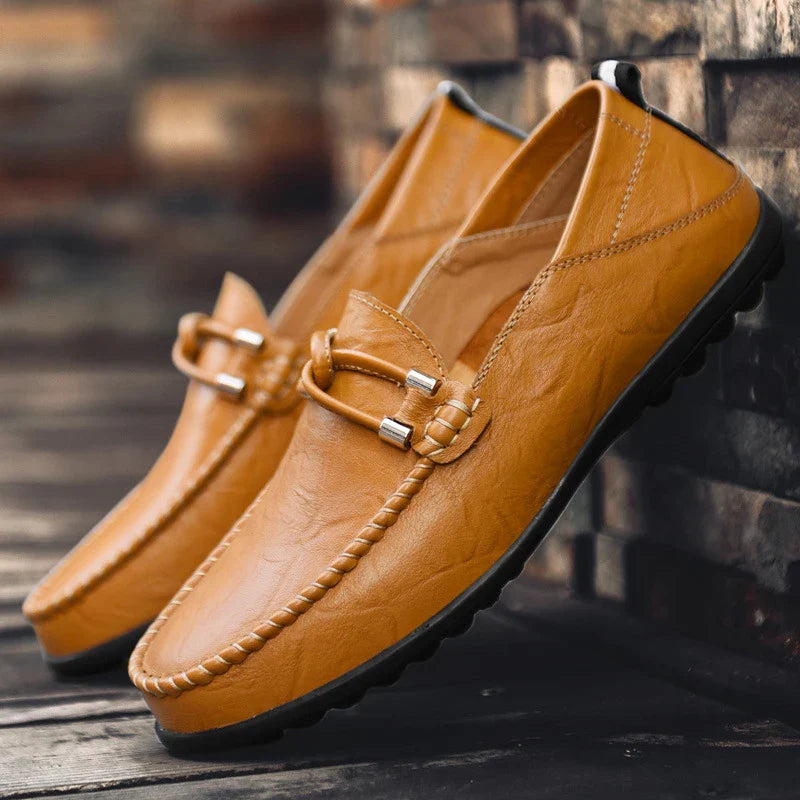 Norvo — Genuine Leather Driving Loafers with Flexible Sole