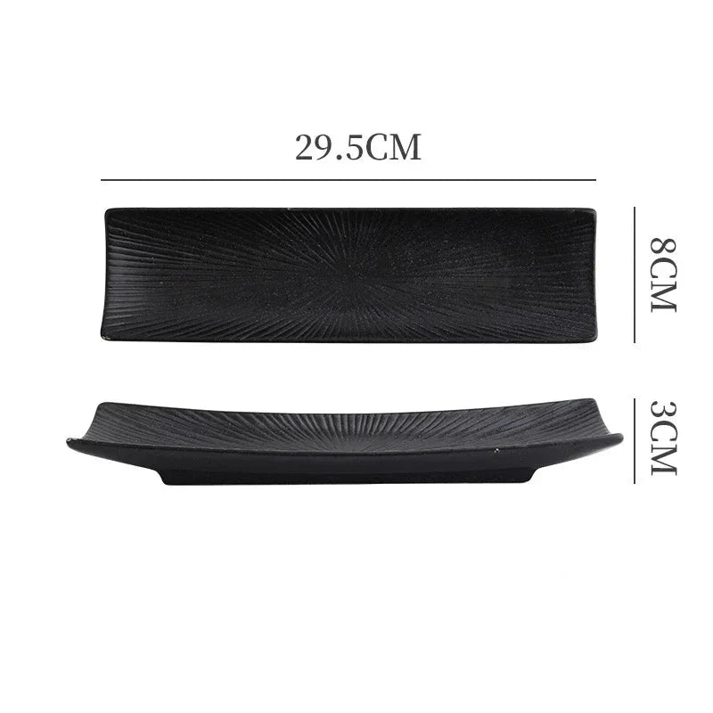 Liora — Minimalist Ceramic Sushi Plate with Elegant Design