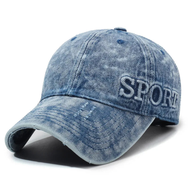 Norla Cap — Vintage Denim Sports Hat with Adjustable Fit
