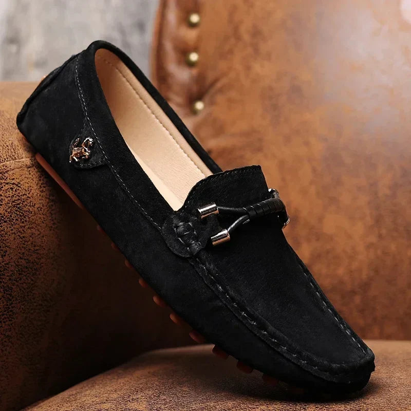 Velorio — Premium Suede Loafers with Cushioned Comfort and Metallic Accents