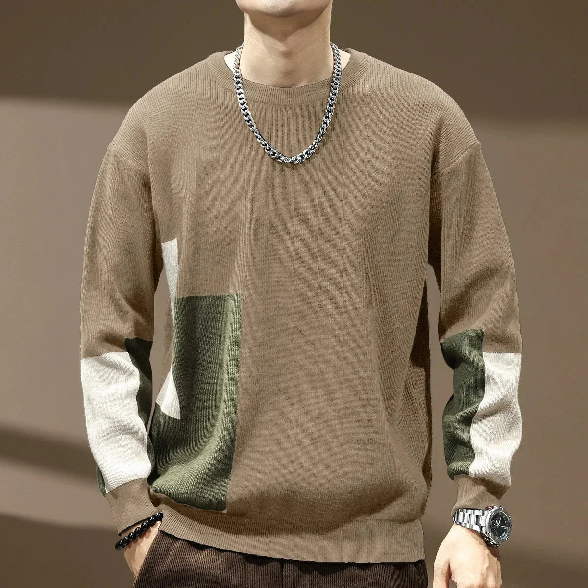 Ryler 12-Stitch Sweater — Lightweight Italian Knit with Round Neck