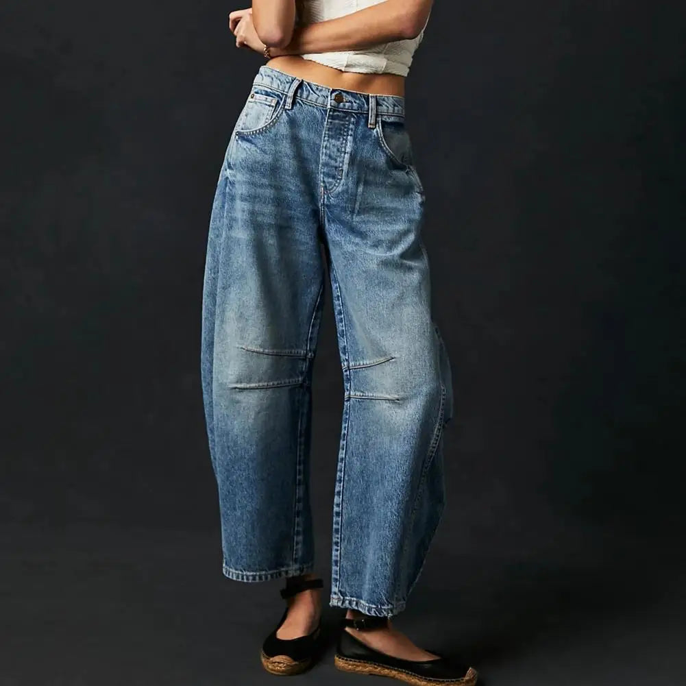 Larenis Wide Leg Jeans — Comfortable Stretch Denim with Retro Fit