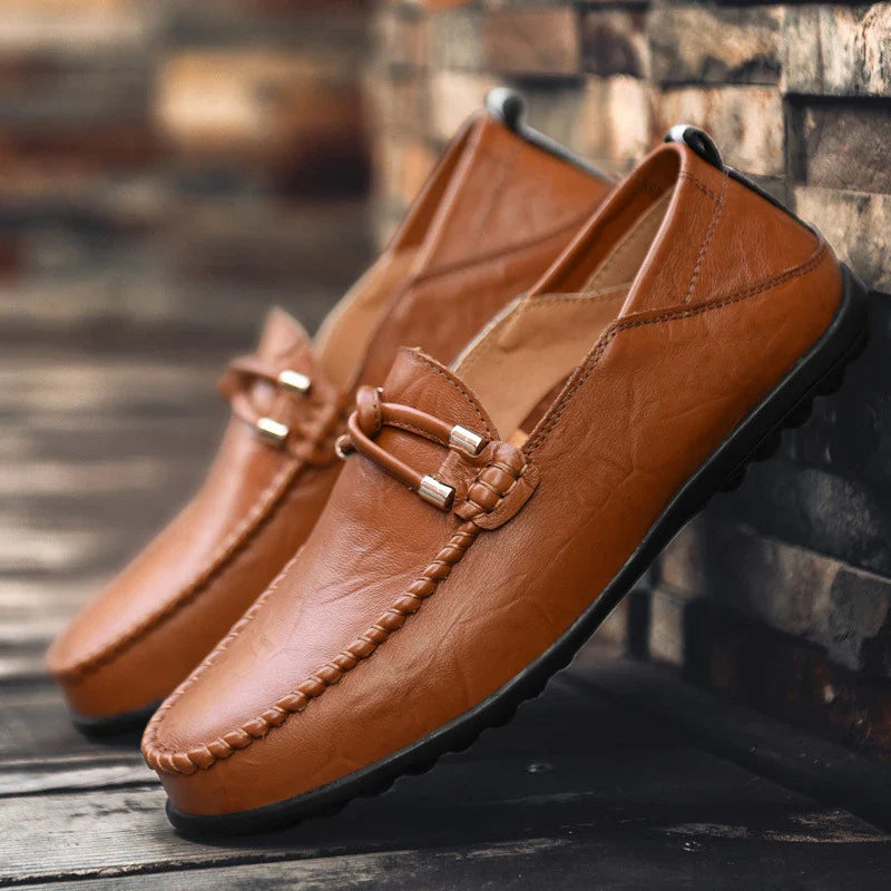 Norvo — Genuine Leather Driving Loafers with Flexible Sole