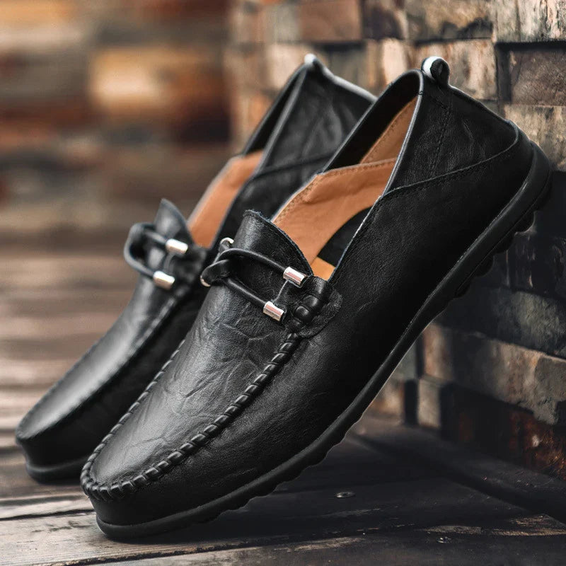 Norvo — Genuine Leather Driving Loafers with Flexible Sole