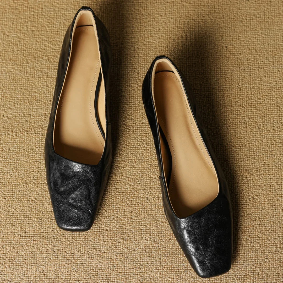 Alaris — Genuine Leather Kitten Heel Pumps with Cushioned Insole