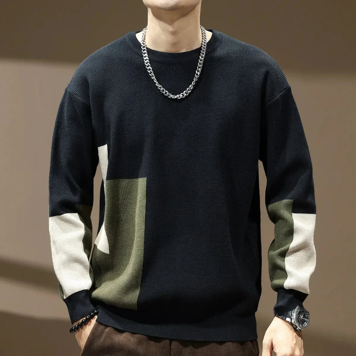 Ryler 12-Stitch Sweater — Lightweight Italian Knit with Round Neck