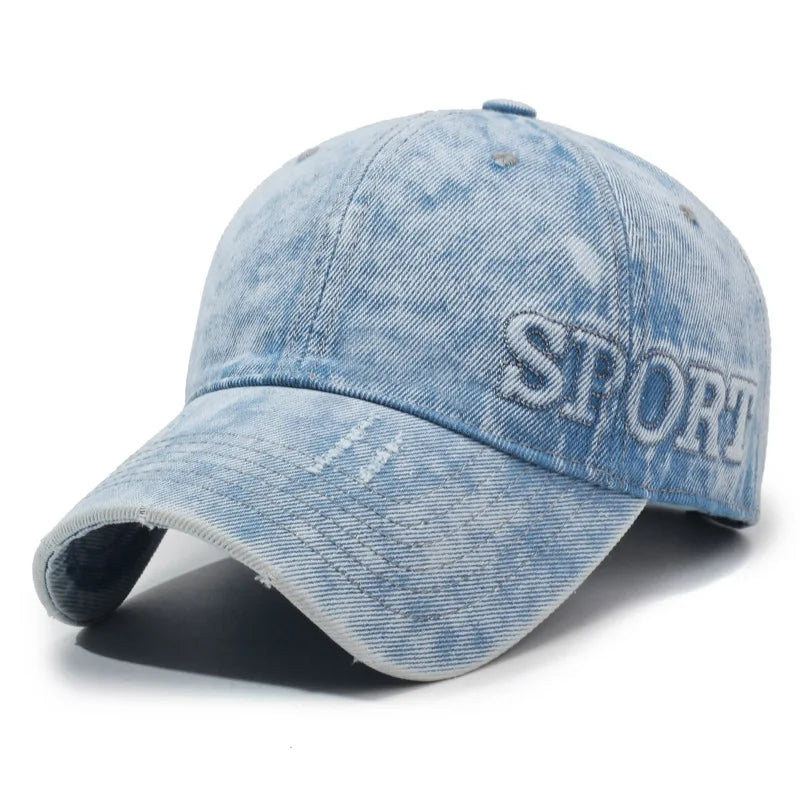 Norla Cap — Vintage Denim Sports Hat with Adjustable Fit