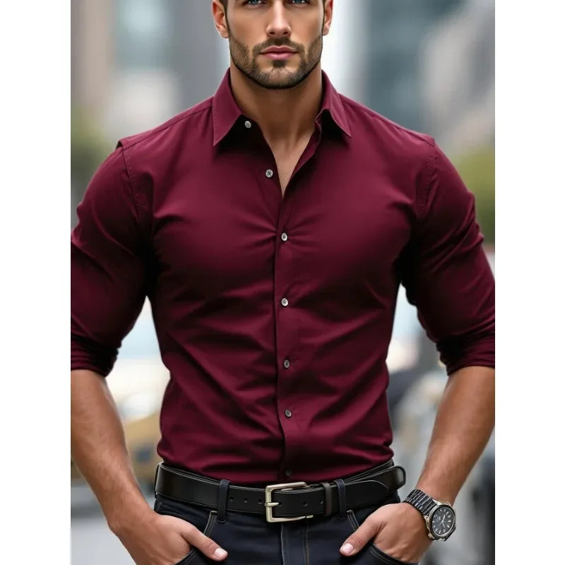 Remsen Oxford — Wrinkle-Resistant Cotton Shirt with Athletic Fit