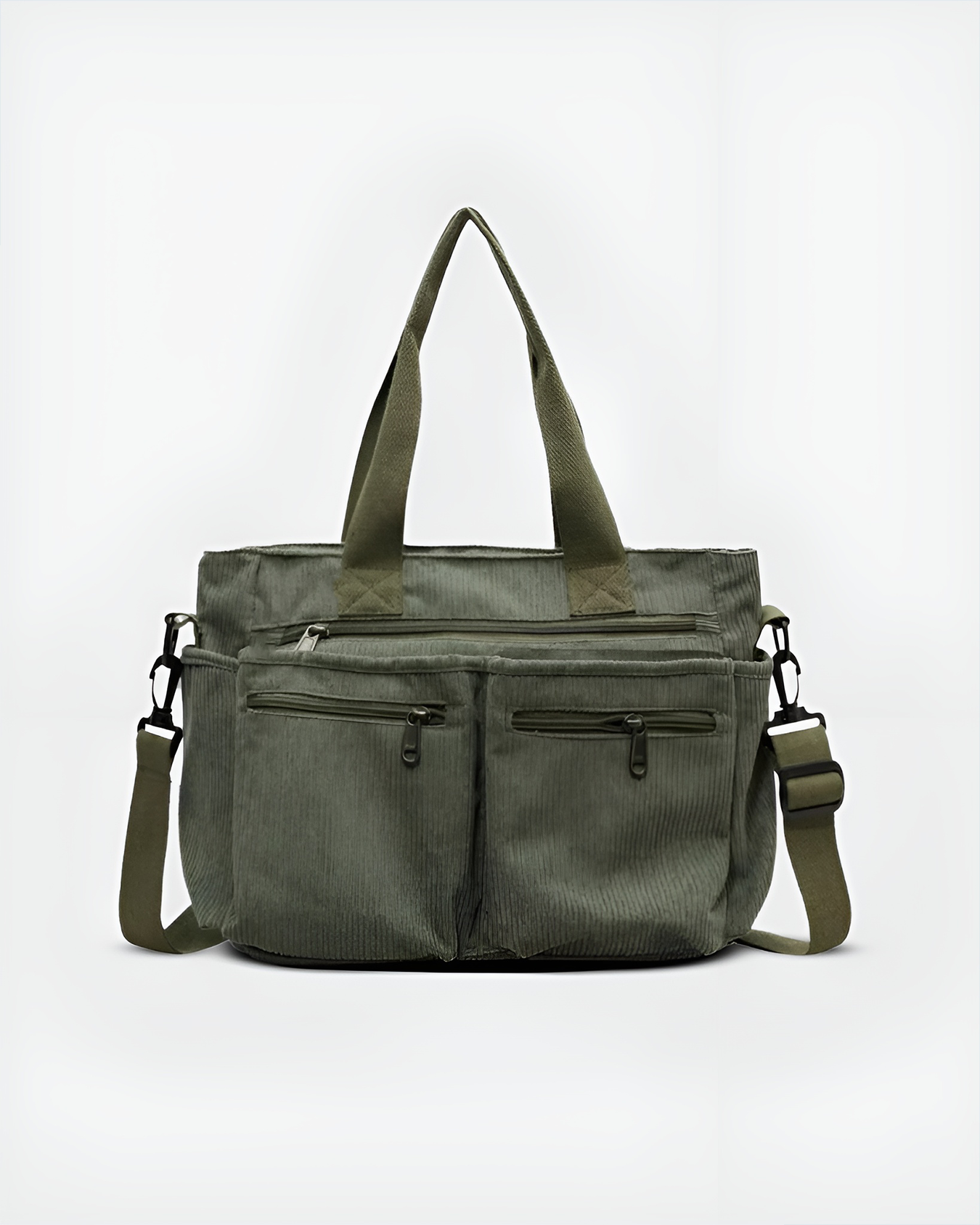 Lornell Cord Tote — Spacious Everyday Bag with Organized Storage