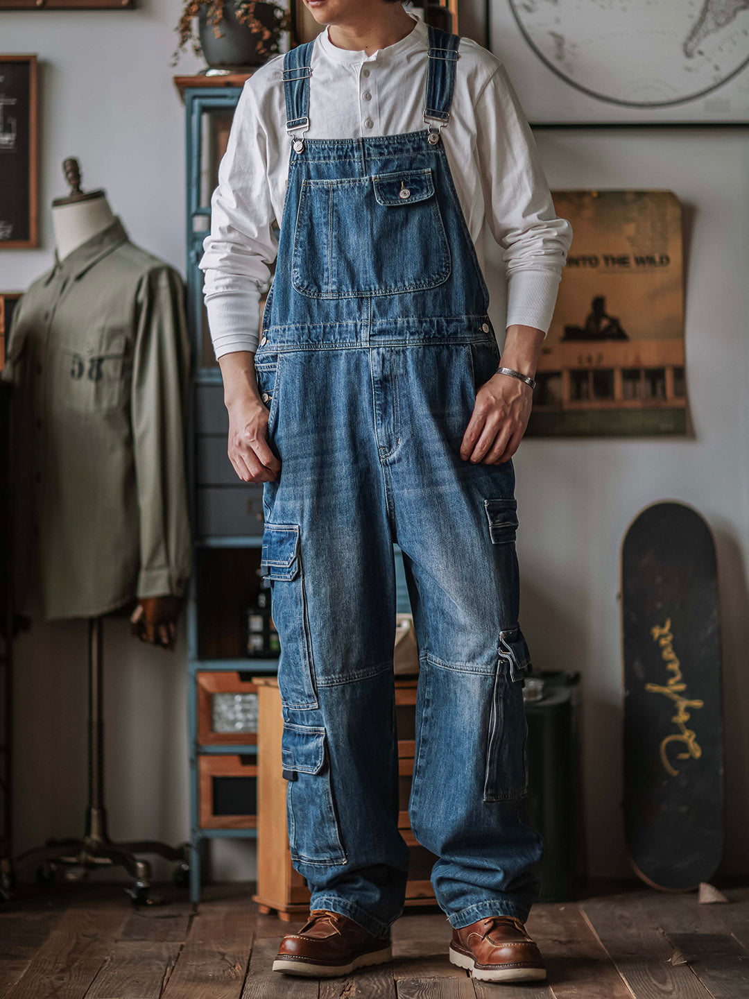 ForgeFlex™ Wide-Cut Denim Overalls — Unleash Freedom and Power in Every Move