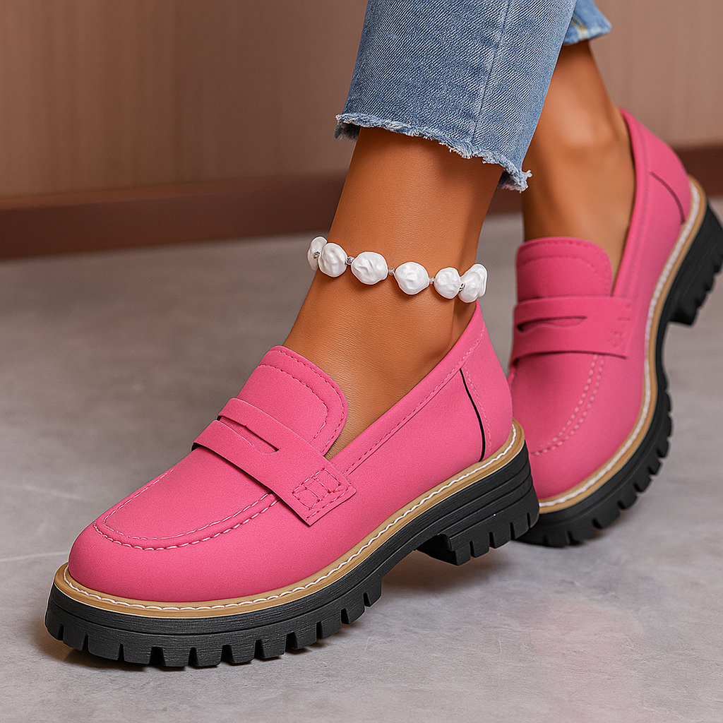 Norla Lugloafers — Chunky Sole Penny Loafers with Cushioned Comfort