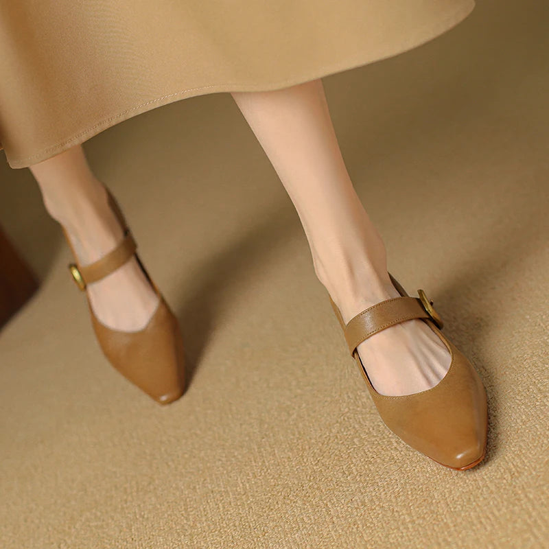 Liora — Genuine Leather Mary Jane Pumps with Cushioned Comfort
