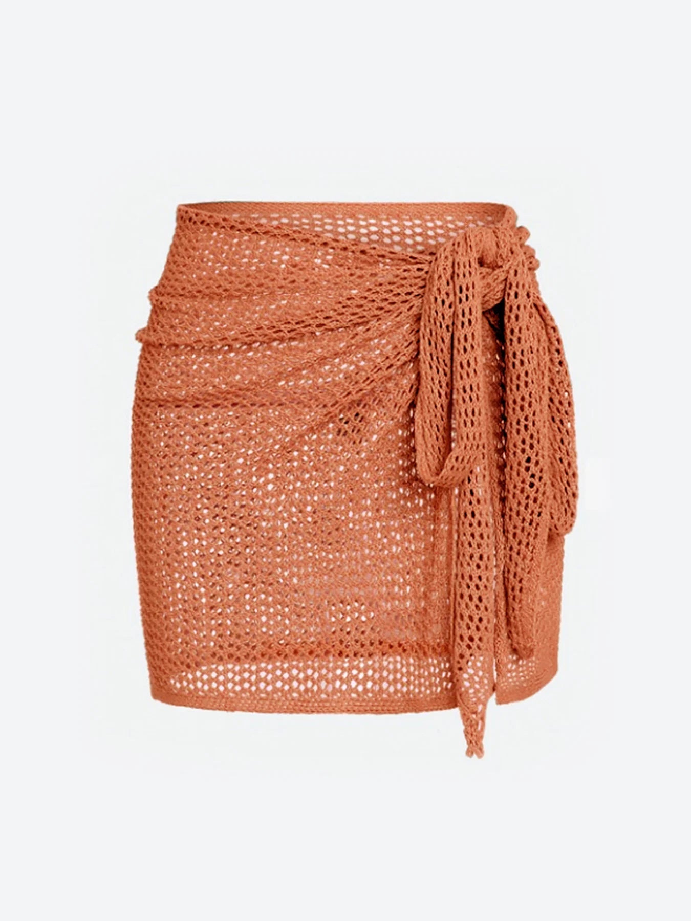 Elira Sheer Mesh Skirt — Lightweight Beach Cover-Up with Adjustable Tie