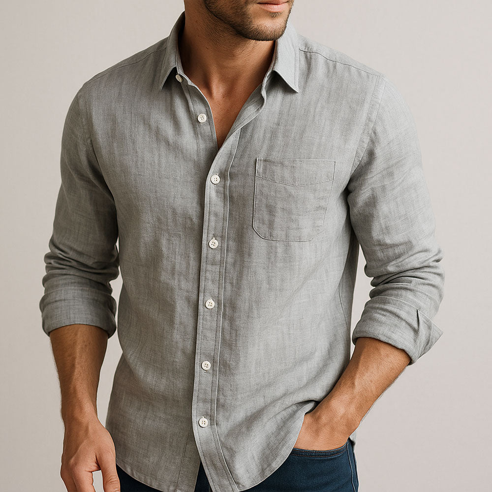 Corbin Linen Shirt — Breathable Cotton-Linen Blend for Year-Round Comfort