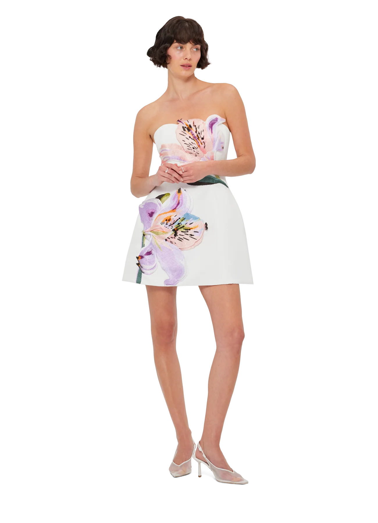 Rosario Applique Floral Bustier Mini Dress – Own Every Eye and Ignite Pure Desire