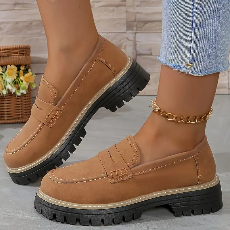 Norla Lugloafers — Chunky Sole Penny Loafers with Cushioned Comfort