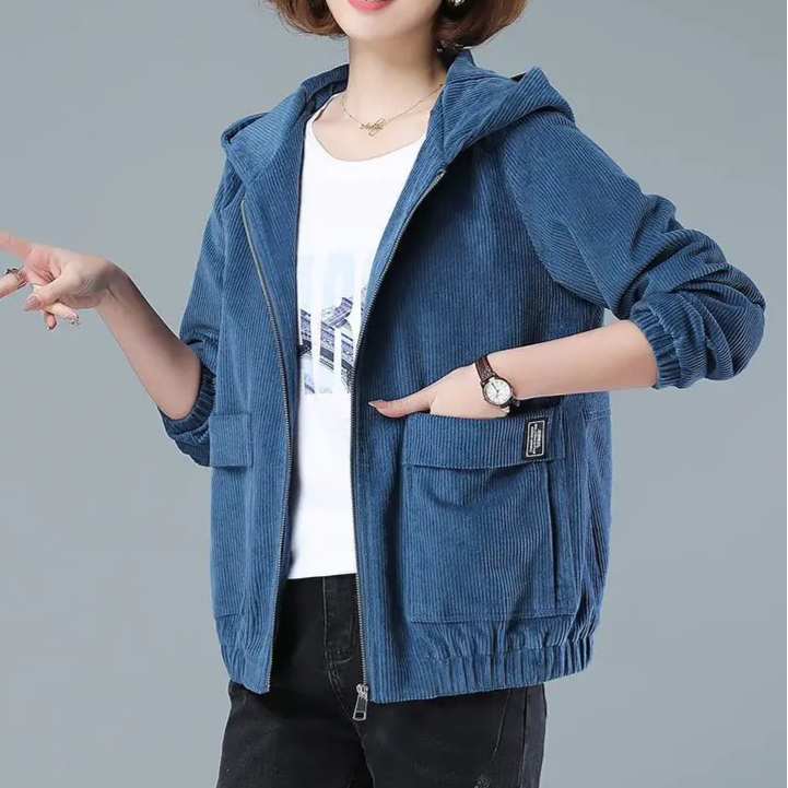 Norla Corduroy Hooded Jacket — Soft Mid-Weight Layering Jacket