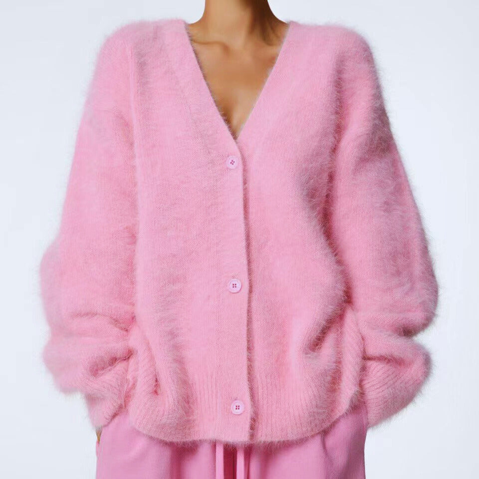 Elara Faux Fur Cardigan — Ultra-Soft Oversized Knit for Cozy Comfort