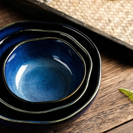 Liora — Blue Ceramic Bowl with Durable Glazed Finish
