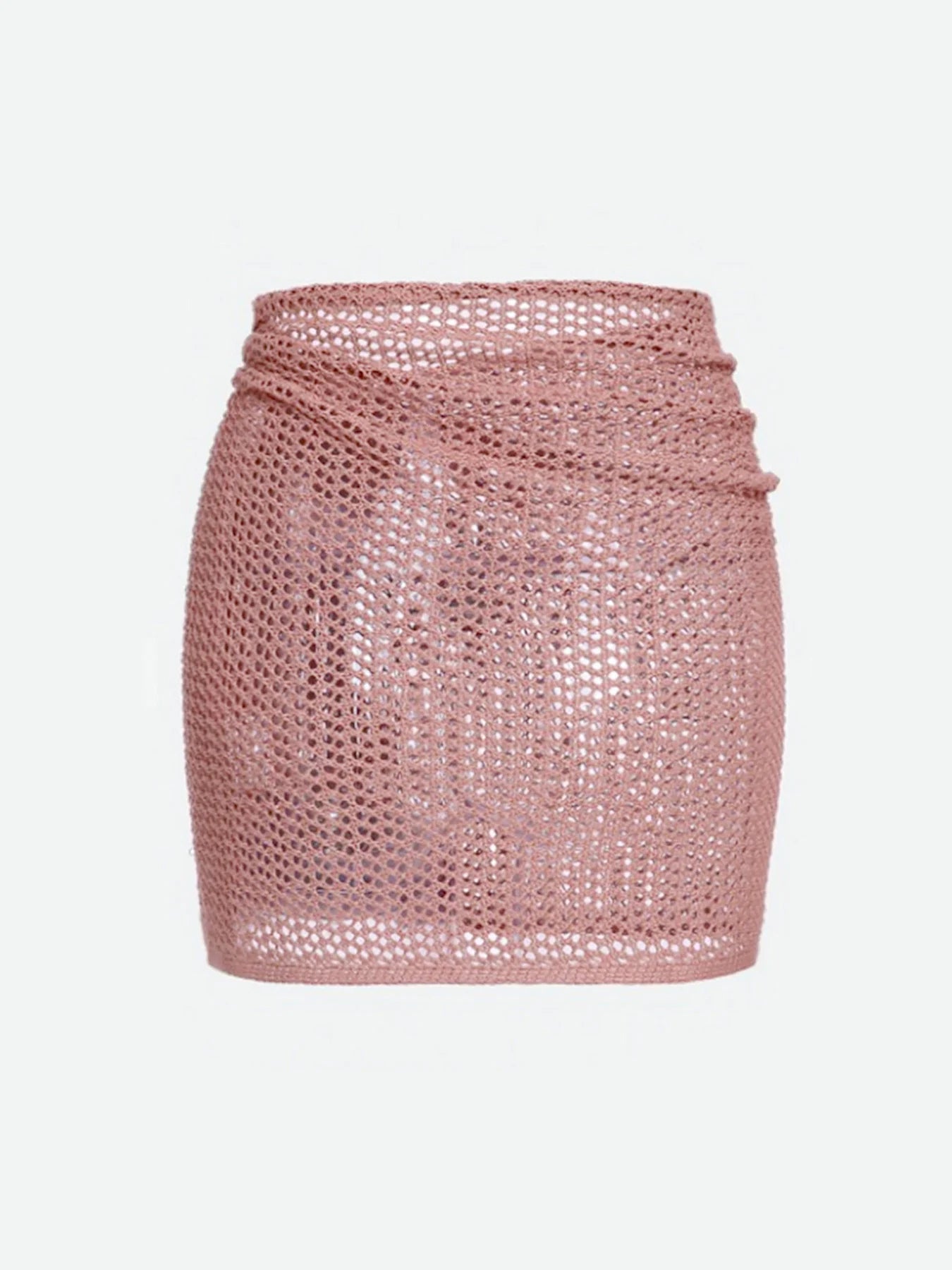 Elira Sheer Mesh Skirt — Lightweight Beach Cover-Up with Adjustable Tie