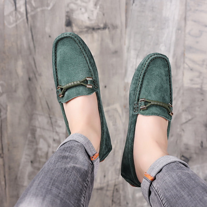Velorio — Premium Suede Loafers with Cushioned Comfort and Metallic Accents