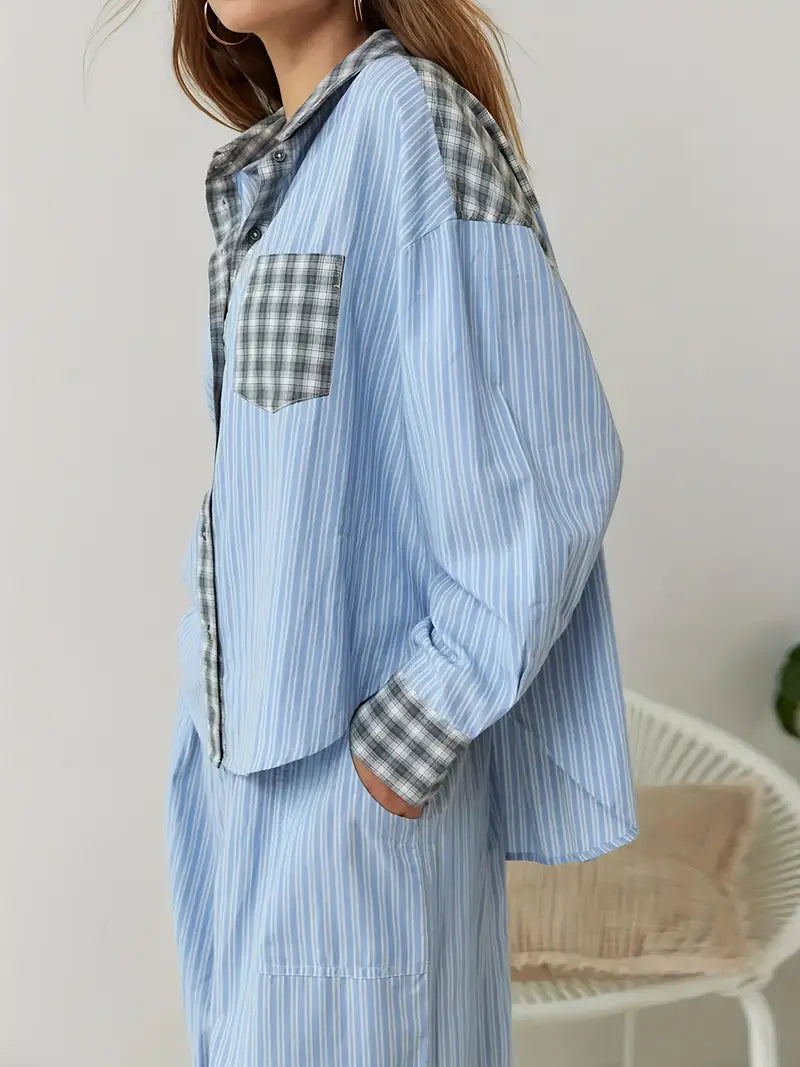 Liora Lounge — Soft Breathable Pajama Set with Adjustable Fit