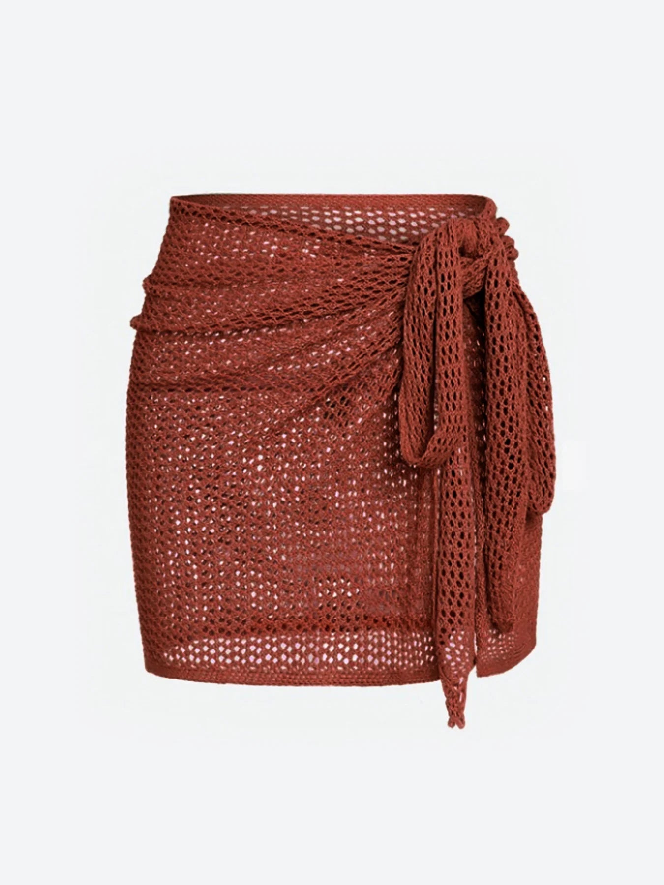 Elira Sheer Mesh Skirt — Lightweight Beach Cover-Up with Adjustable Tie