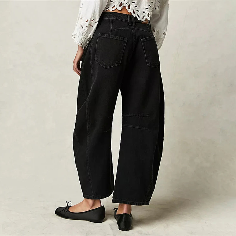 Larenis Wide Leg Jeans — Comfortable Stretch Denim with Retro Fit