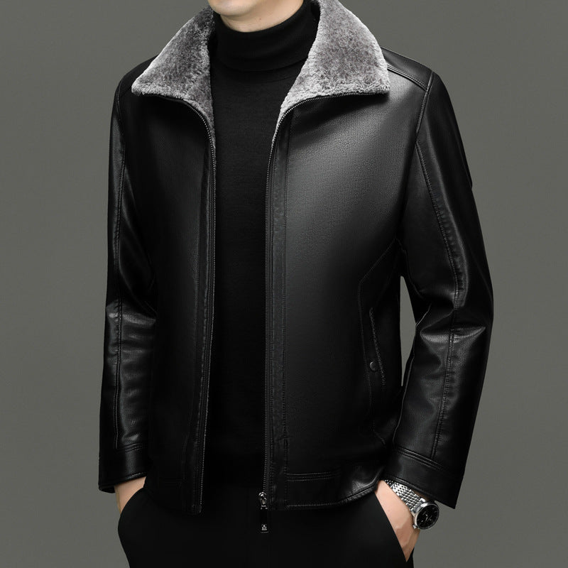 Mercer Leather Shearling Jacket — Premium Warm Leather Outerwear