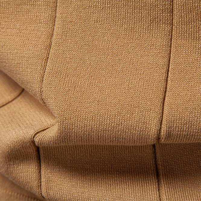 Corvinis — Men's Breathable Zip Collar Polo Shirt with Knit Texture