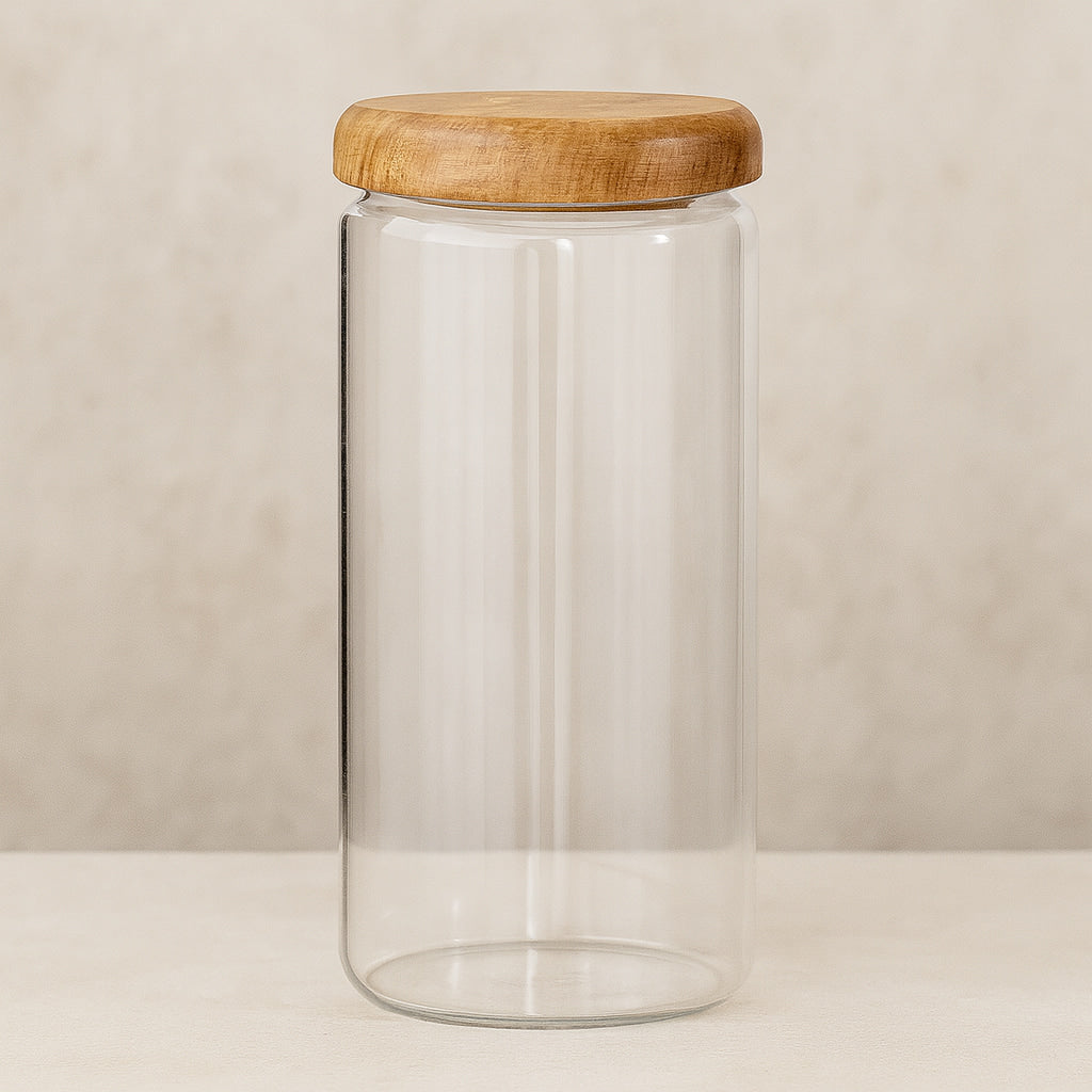 Acacia Glass Kitchen Storage Jars™ — Unlock Pantry Perfection with Stylish, Flavor-Sealing Freshness