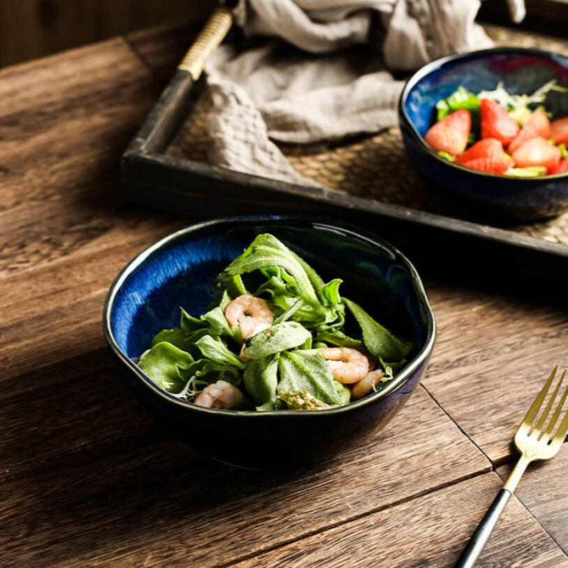 Liora — Blue Ceramic Bowl with Durable Glazed Finish