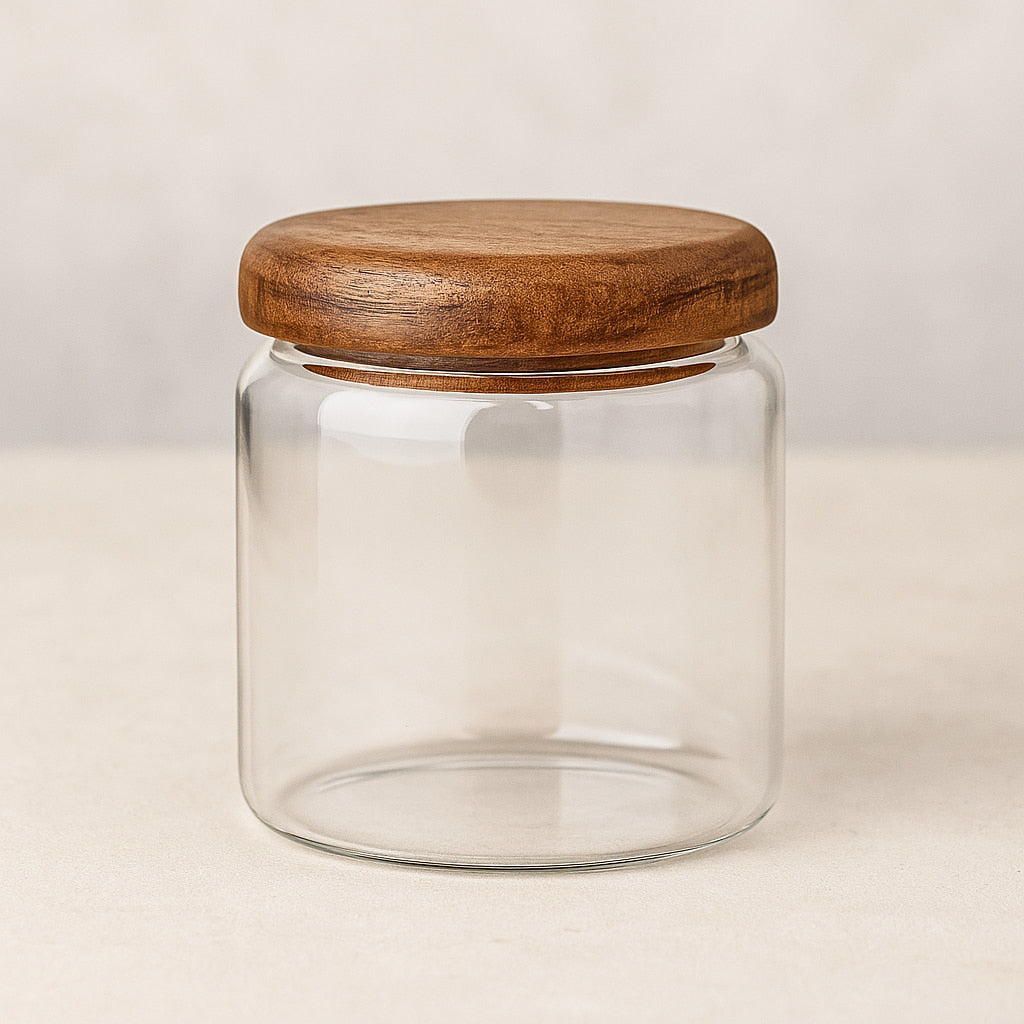 Acacia Glass Kitchen Storage Jars™ — Unlock Pantry Perfection with Stylish, Flavor-Sealing Freshness