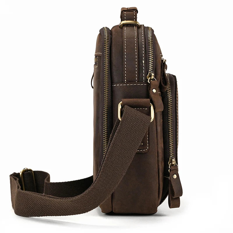 Logan Messenger — Full-Grain Leather Bag with Tablet Pocket