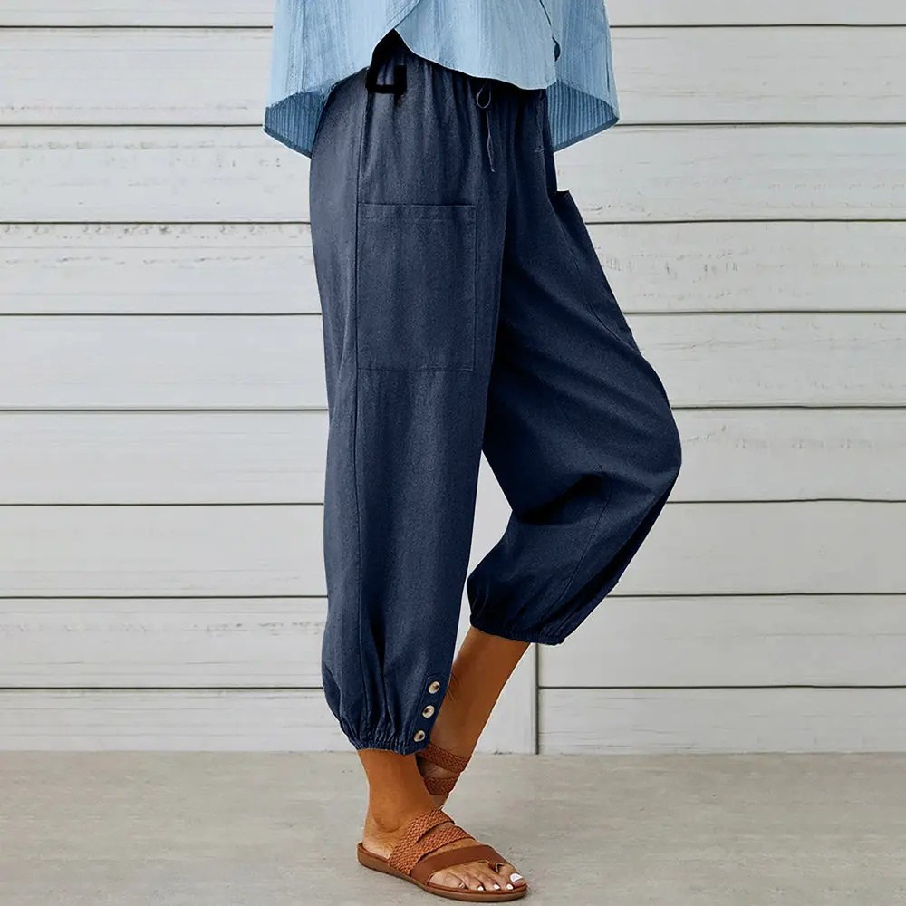 Zerien Cotton-Linen Pants — Breathable Warm-Weather Casual Trousers