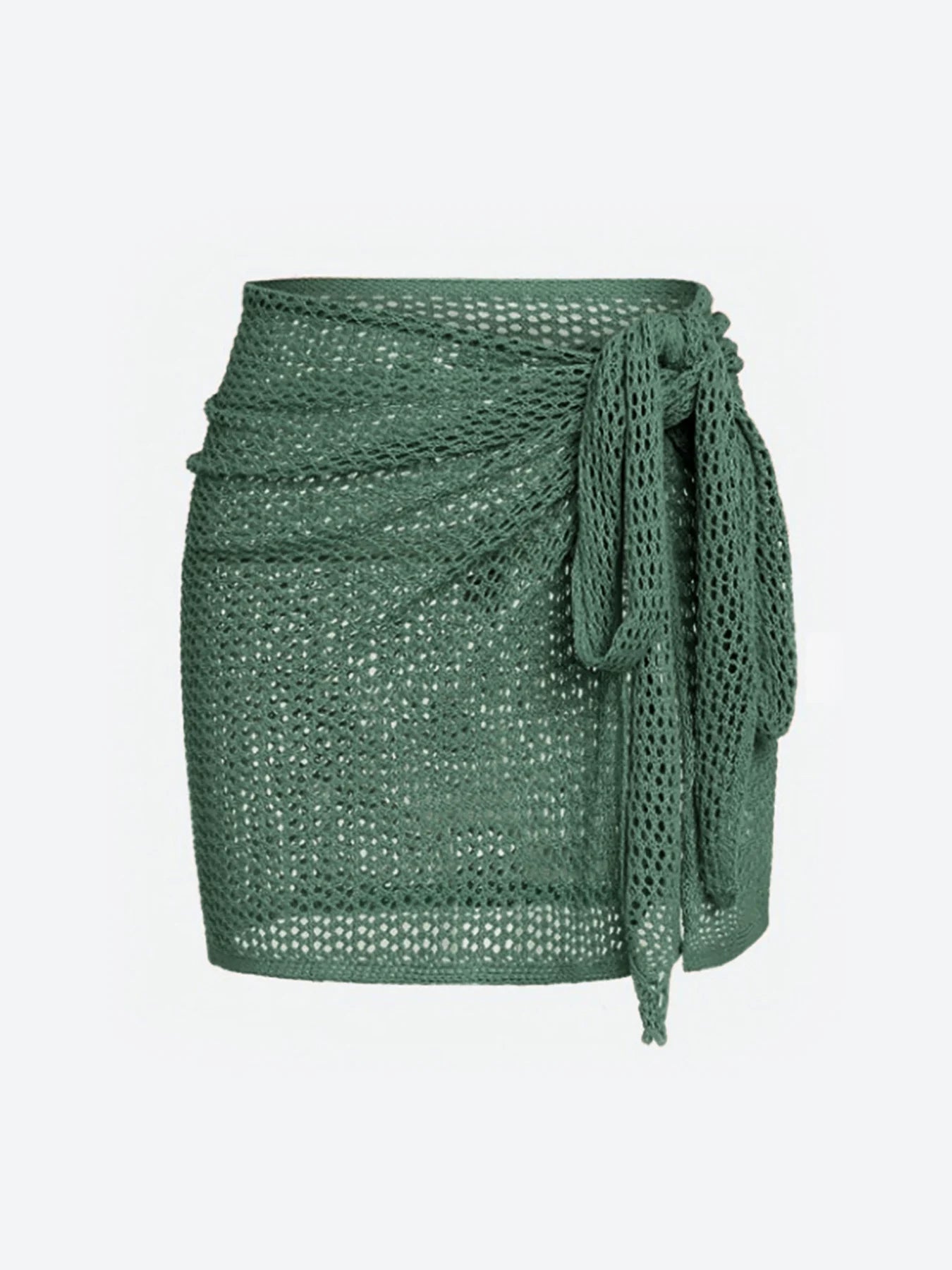 Elira Sheer Mesh Skirt — Lightweight Beach Cover-Up with Adjustable Tie