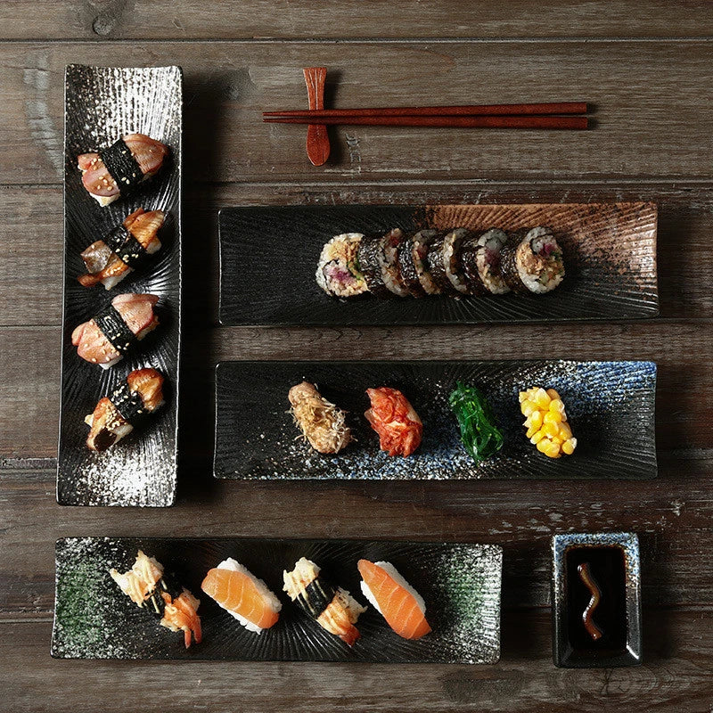 Liora — Minimalist Ceramic Sushi Plate with Elegant Design