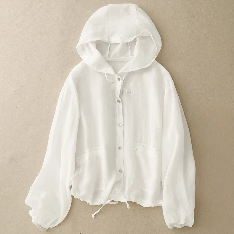 Featherlight Linen Hoodie™ — Stay Fresh, Sweat-Free, and Stunning All Day Long