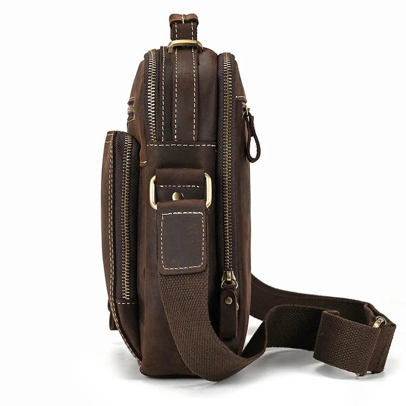 Logan Messenger — Full-Grain Leather Bag with Tablet Pocket