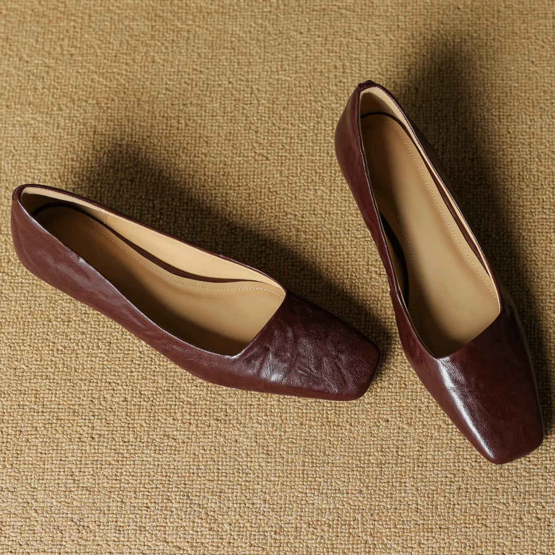 Alaris — Genuine Leather Kitten Heel Pumps with Cushioned Insole