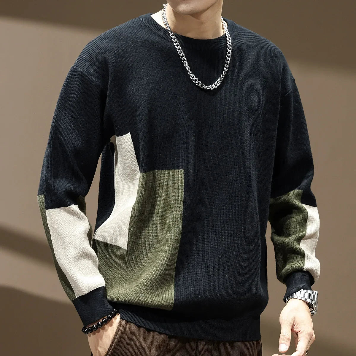 Ryler 12-Stitch Sweater — Lightweight Italian Knit with Round Neck