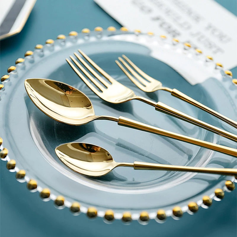 Revelora™ Gold Titanium Bistro Set — Elevate Every Meal with Unbreakable Luxury and Head-Turning Style