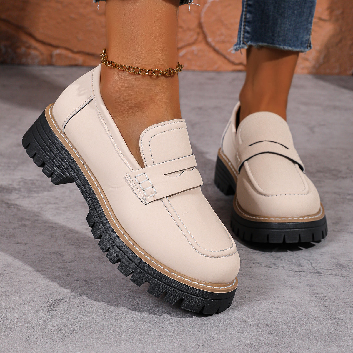 Norla Lugloafers — Chunky Sole Penny Loafers with Cushioned Comfort