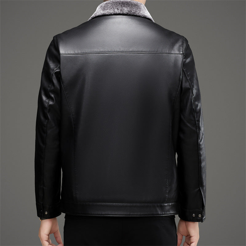 Mercer Leather Shearling Jacket — Premium Warm Leather Outerwear