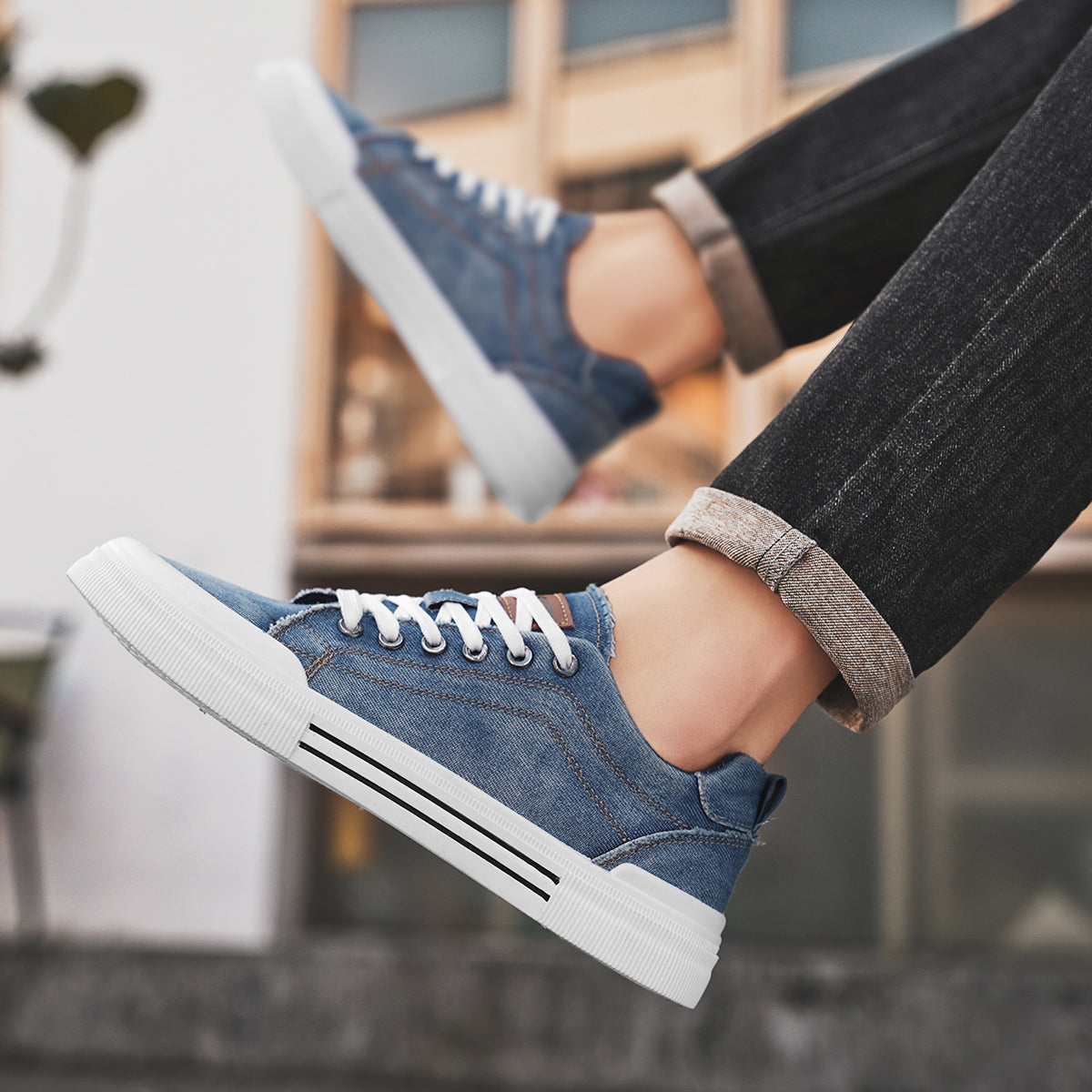Vireo — Orthopedic Denim Sneakers with Cushioned Support