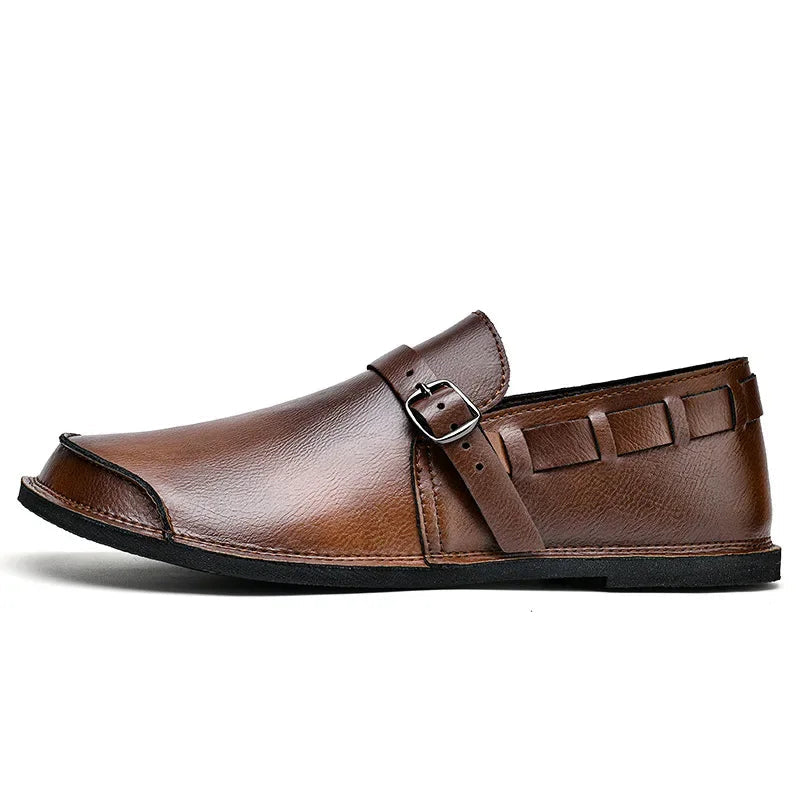 Lumen — Buckled Leather Loafers with Cushioned Comfort