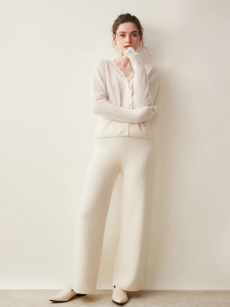 Sorrelis — Women's Cashmere Lace Cardigan for Layering