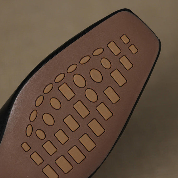 Velora — Genuine Leather T-Strap Mules with Cushioned Heel
