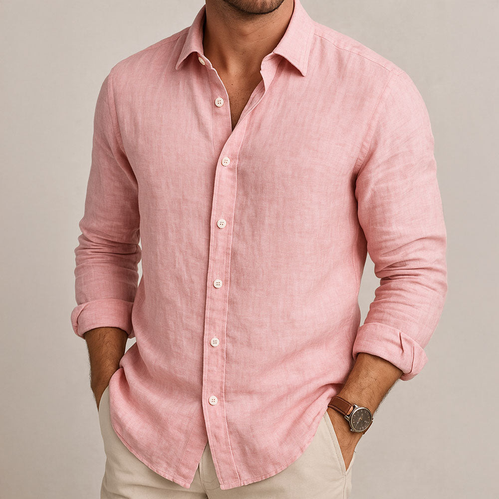 Corbin Linen Shirt — Breathable Cotton-Linen Blend for Year-Round Comfort